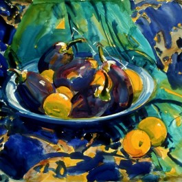 Aubergine and Lemons