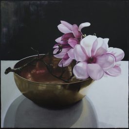 Magnolias in Brass Bowl